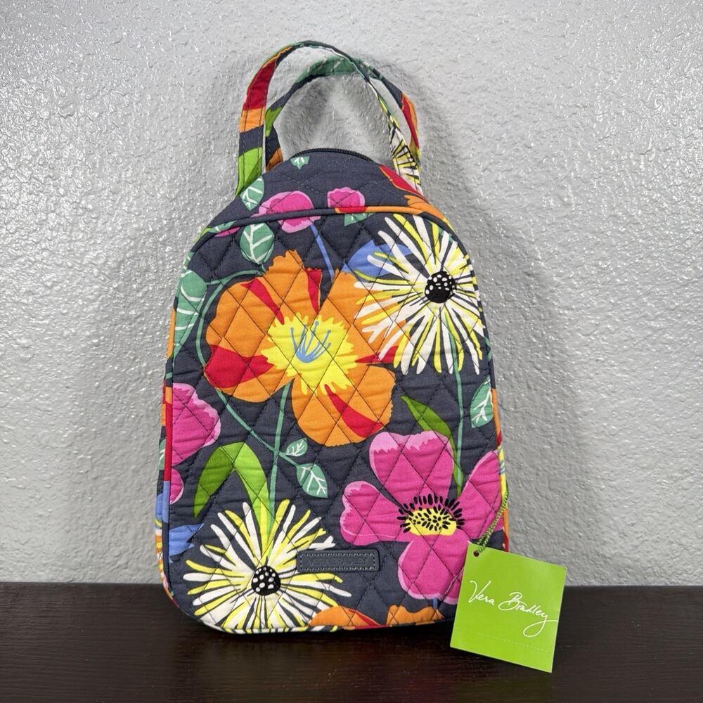 NEW Vera Bradley Jazzy Blooms Lunch Box Bag Vibrant Floral Lunch Bunch